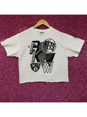 Brooklyn Nets 90s Style crop top size Medium